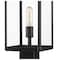 Z-Lite Nuri 1 Light Outdoor Post Mounted Fixture, Black & Clear 596PHMS-536P-BK - alternate 3